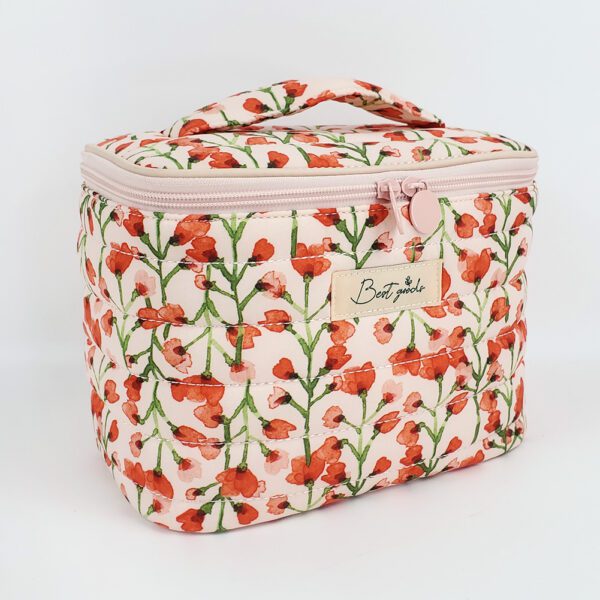 Flower pattern cotton cosmetic case