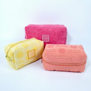 Environmentally friendly towel material cosmetic bag jewelry bag with pattern